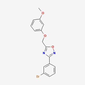 molecular formula C16H13BrN2O3 B4389851 3-(3-bromophenyl)-5-[(3-methoxyphenoxy)methyl]-1,2,4-oxadiazole 