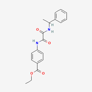 molecular formula C19H20N2O4 B4389867 ethyl 4-({oxo[(1-phenylethyl)amino]acetyl}amino)benzoate 