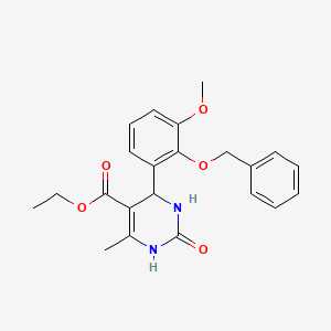 molecular formula C22H24N2O5 B4389883 ethyl 4-[2-(benzyloxy)-3-methoxyphenyl]-6-methyl-2-oxo-1,2,3,4-tetrahydro-5-pyrimidinecarboxylate 