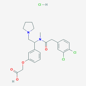 molecular formula C23H27Cl3N2O4 B043899 ICI 204,448 盐酸盐 CAS No. 121264-04-8