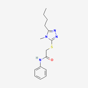 2-[(5-butyl-4-methyl-4H-1,2,4-triazol-3-yl)thio]-N-phenylacetamide