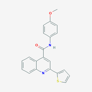 molecular formula C21H16N2O2S B438991 N-(4-methoxyphenyl)-2-(2-thienyl)-4-quinolinecarboxamide CAS No. 314023-71-7