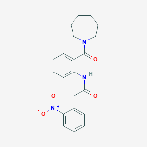 N-[2-(1-azepanylcarbonyl)phenyl]-2-(2-nitrophenyl)acetamide