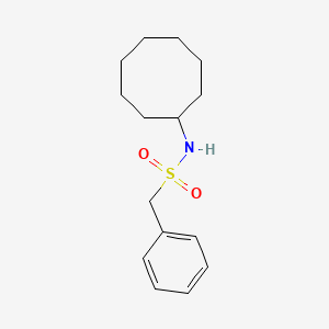 molecular formula C15H23NO2S B4389939 N-cyclooctyl-1-phenylmethanesulfonamide 