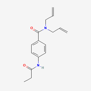 molecular formula C16H20N2O2 B4389943 N,N-diallyl-4-(propionylamino)benzamide 