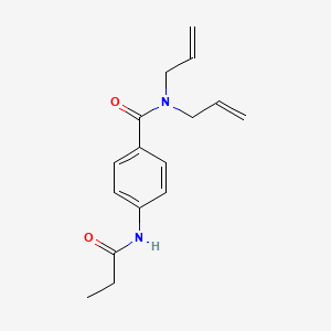 molecular formula C16H20N2O2 B4389943 N,N-BIS(PROP-2-EN-1-YL)-4-PROPANAMIDOBENZAMIDE 