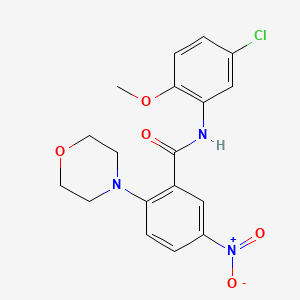 molecular formula C18H18ClN3O5 B4389950 N-(5-chloro-2-methoxyphenyl)-2-(4-morpholinyl)-5-nitrobenzamide 