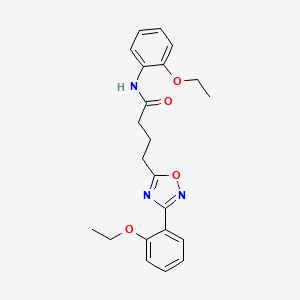 molecular formula C22H25N3O4 B4389961 N-(2-ethoxyphenyl)-4-[3-(2-ethoxyphenyl)-1,2,4-oxadiazol-5-yl]butanamide 