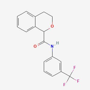 molecular formula C17H14F3NO2 B4389963 N-[3-(trifluoromethyl)phenyl]-3,4-dihydro-1H-isochromene-1-carboxamide 