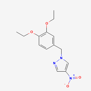 molecular formula C14H17N3O4 B4389986 1-(3,4-diethoxybenzyl)-4-nitro-1H-pyrazole 