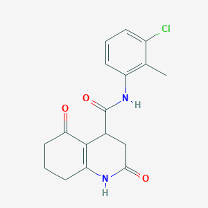 N-(3-chloro-2-methylphenyl)-2,5-dioxo-1,2,3,4,5,6,7,8-octahydro-4-quinolinecarboxamide