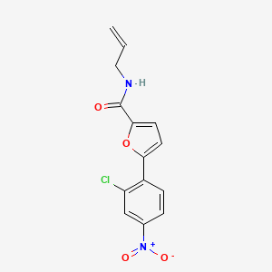 molecular formula C14H11ClN2O4 B4390012 N-allyl-5-(2-chloro-4-nitrophenyl)-2-furamide 