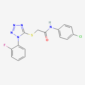 N-(4-chlorophenyl)-2-{[1-(2-fluorophenyl)-1H-tetrazol-5-yl]thio}acetamide