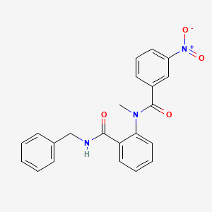 molecular formula C22H19N3O4 B4390061 N-benzyl-2-[methyl(3-nitrobenzoyl)amino]benzamide 