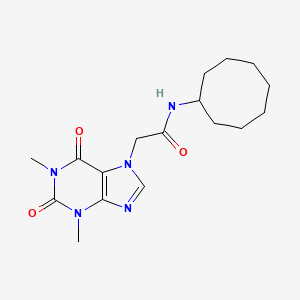 molecular formula C17H25N5O3 B4390064 N-cyclooctyl-2-(1,3-dimethyl-2,6-dioxo-1,2,3,6-tetrahydro-7H-purin-7-yl)acetamide 