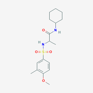 N~1~-cyclohexyl-N~2~-[(4-methoxy-3-methylphenyl)sulfonyl]alaninamide