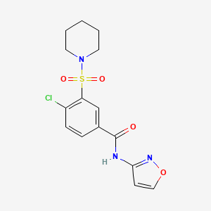 4-chloro-N-3-isoxazolyl-3-(1-piperidinylsulfonyl)benzamide