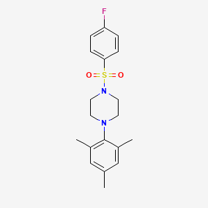 1-[(4-fluorophenyl)sulfonyl]-4-mesitylpiperazine