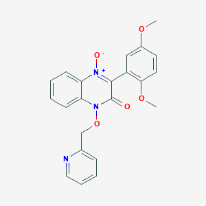 3-(2,5-dimethoxyphenyl)-1-(2-pyridinylmethoxy)-2(1H)-quinoxalinone 4-oxide