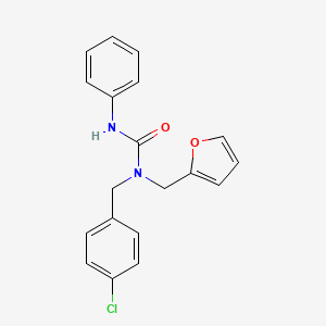 molecular formula C19H17ClN2O2 B4390106 N-(4-chlorobenzyl)-N-(2-furylmethyl)-N'-phenylurea 
