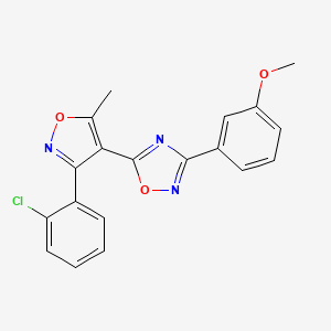 5-[3-(2-chlorophenyl)-5-methyl-4-isoxazolyl]-3-(3-methoxyphenyl)-1,2,4-oxadiazole