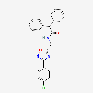 molecular formula C23H18ClN3O2 B4390146 N-{[3-(4-chlorophenyl)-1,2,4-oxadiazol-5-yl]methyl}-2,2-diphenylacetamide 