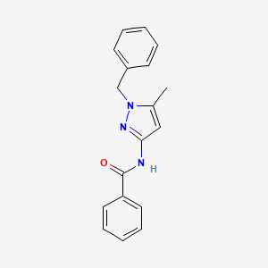 molecular formula C18H17N3O B4390156 N-(1-benzyl-5-methyl-1H-pyrazol-3-yl)benzamide 