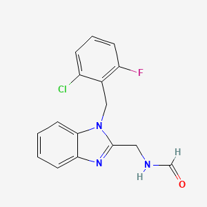 {[1-(2-chloro-6-fluorobenzyl)-1H-benzimidazol-2-yl]methyl}formamide