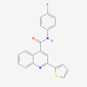 molecular formula C20H13FN2OS B439018 N-(4-fluorophenyl)-2-thiophen-2-ylquinoline-4-carboxamide CAS No. 314023-68-2