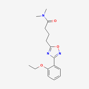 molecular formula C16H21N3O3 B4390183 4-[3-(2-ethoxyphenyl)-1,2,4-oxadiazol-5-yl]-N,N-dimethylbutanamide 