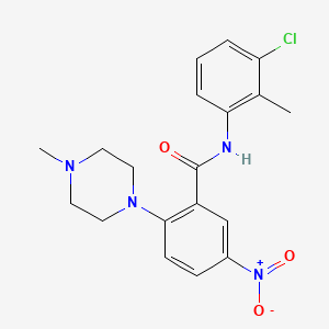 N-(3-chloro-2-methylphenyl)-2-(4-methyl-1-piperazinyl)-5-nitrobenzamide