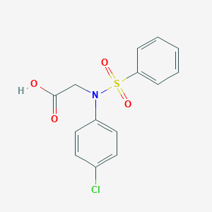 B043902 2-[4-Chloro(phenylsulfonyl)anilino]acetic acid CAS No. 117309-41-8