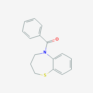 molecular formula C16H15NOS B4390219 5-benzoyl-2,3,4,5-tetrahydro-1,5-benzothiazepine 
