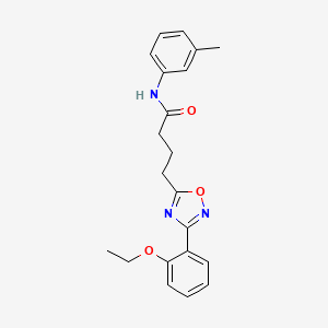 molecular formula C21H23N3O3 B4390263 4-[3-(2-ethoxyphenyl)-1,2,4-oxadiazol-5-yl]-N-(3-methylphenyl)butanamide 