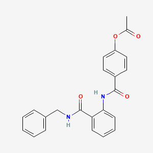 molecular formula C23H20N2O4 B4390269 4-[({2-[(benzylamino)carbonyl]phenyl}amino)carbonyl]phenyl acetate 