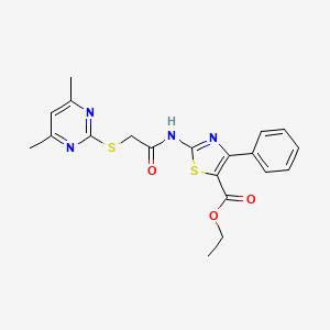 ethyl 2-({[(4,6-dimethyl-2-pyrimidinyl)thio]acetyl}amino)-4-phenyl-1,3-thiazole-5-carboxylate