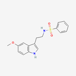 molecular formula C17H18N2O3S B4390277 N-[2-(5-methoxy-1H-indol-3-yl)ethyl]benzenesulfonamide 