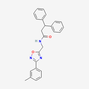 N-{[3-(3-methylphenyl)-1,2,4-oxadiazol-5-yl]methyl}-3,3-diphenylpropanamide