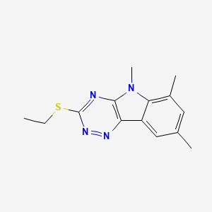 3-(ethylthio)-5,6,8-trimethyl-5H-[1,2,4]triazino[5,6-b]indole