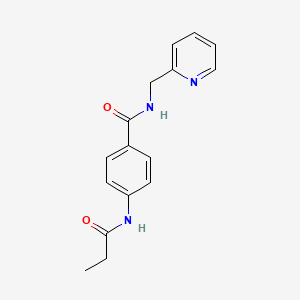 molecular formula C16H17N3O2 B4390312 4-(propionylamino)-N-(2-pyridinylmethyl)benzamide 