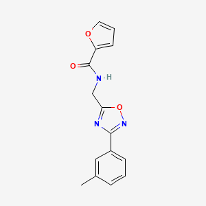 molecular formula C15H13N3O3 B4390318 N-{[3-(3-methylphenyl)-1,2,4-oxadiazol-5-yl]methyl}-2-furamide 