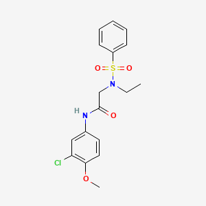 N~1~-(3-chloro-4-methoxyphenyl)-N~2~-ethyl-N~2~-(phenylsulfonyl)glycinamide