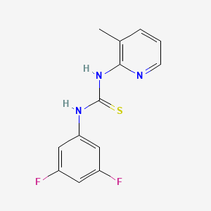 molecular formula C13H11F2N3S B4390332 N-(3,5-difluorophenyl)-N'-(3-methyl-2-pyridinyl)thiourea 