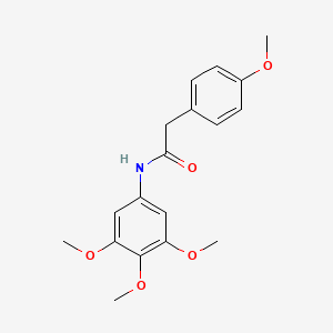 molecular formula C18H21NO5 B4390353 2-(4-methoxyphenyl)-N-(3,4,5-trimethoxyphenyl)acetamide 