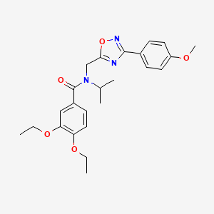 molecular formula C24H29N3O5 B4390382 3,4-diethoxy-N-isopropyl-N-{[3-(4-methoxyphenyl)-1,2,4-oxadiazol-5-yl]methyl}benzamide 