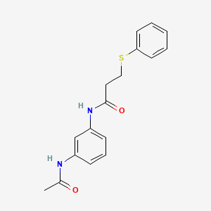 N-[3-(acetylamino)phenyl]-3-(phenylthio)propanamide