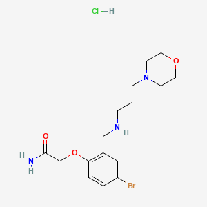 molecular formula C16H25BrClN3O3 B4390403 2-[4-bromo-2-({[3-(4-morpholinyl)propyl]amino}methyl)phenoxy]acetamide hydrochloride 