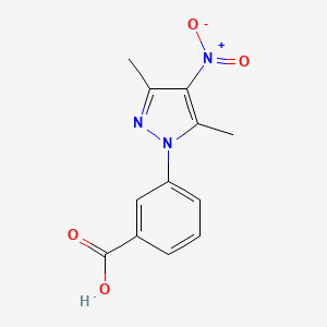 molecular formula C12H11N3O4 B4390408 3-(3,5-dimethyl-4-nitro-1H-pyrazol-1-yl)benzoic acid 