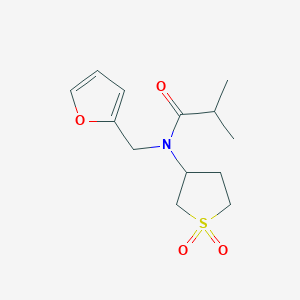 molecular formula C13H19NO4S B4390434 N-(1,1-dioxidotetrahydro-3-thienyl)-N-(2-furylmethyl)-2-methylpropanamide 