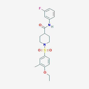 1-[(4-ethoxy-3-methylphenyl)sulfonyl]-N-(3-fluorophenyl)-4-piperidinecarboxamide